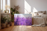 Sinus Art Wandbild 120x80cm Duftender Lavendel in sanften Lila- und Blautönen mit weichem Hintergrund