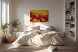 Sinus Art Wandbild 120x80cm Intensive Blütenfarben mit Tautropfen in beeindruckender Nahaufnahme
