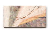 Sinus Art Wandbild 120x80cm Textcollage mit sanftem Verlauf in Beige, Rosa und zarten Lila-Tönen