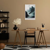 Paul Sinus Leinwandbild 40x60cm Monumentale Bergwelt – Dramatische Felslandschaft im Nebel mit mystischer Atmosphäre und kraftvoller Naturdarstellung