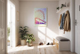 Paul Sinus Kunstdruck 40x60cm Sunset Fair mit Riesenrad und Achterbahn im Abendlicht