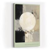 Paul Sinus Wandbild in 40x60cm Abstract Nightfall – Harmonische abstrakte Komposition mit großem Lichtkreis und sanften Farbverläufen