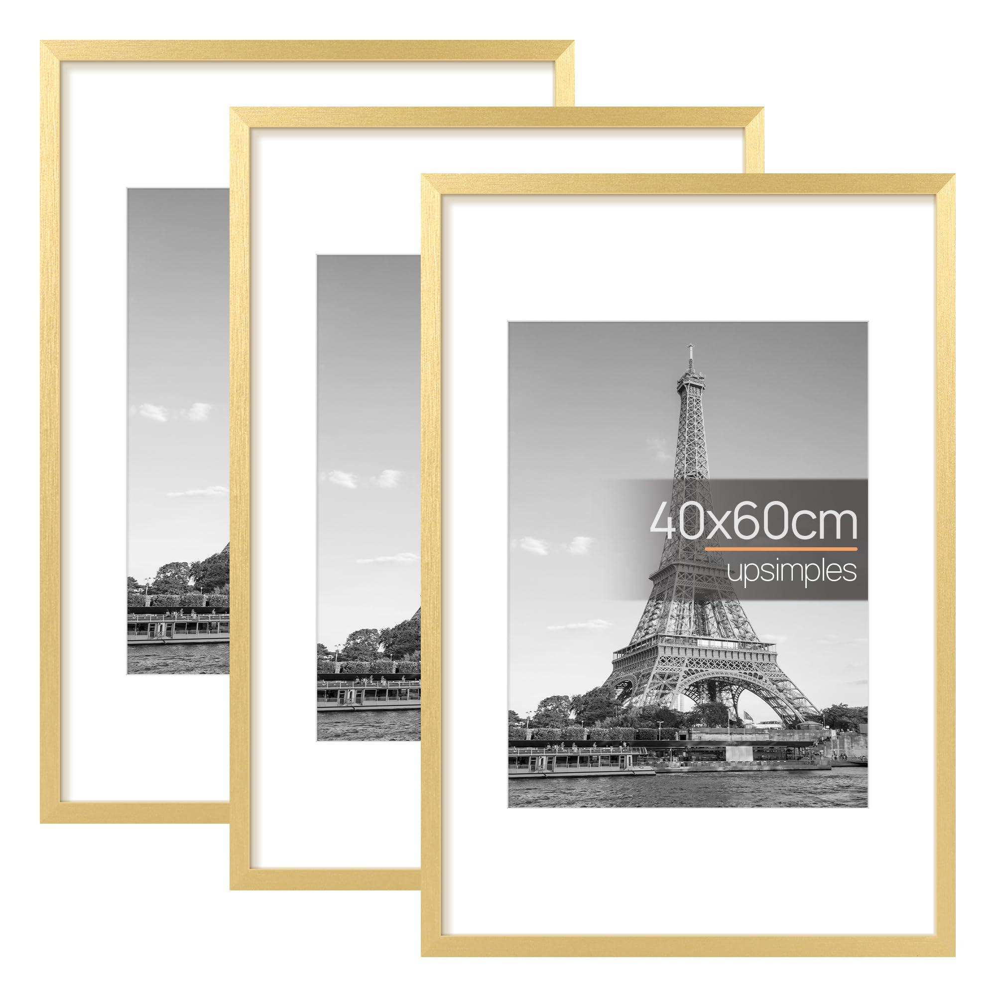 upsimples 3 Pack Bilderrahmen A4 Holz, Picture Frame Holz für Fotos, Bilder, Poster