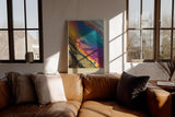 Paul Sinus Wandbild in 40x60cm The Color Flow – abstraktes Farbmotiv in leuchtenden Metallic-Tönen für moderne Raumgestaltung