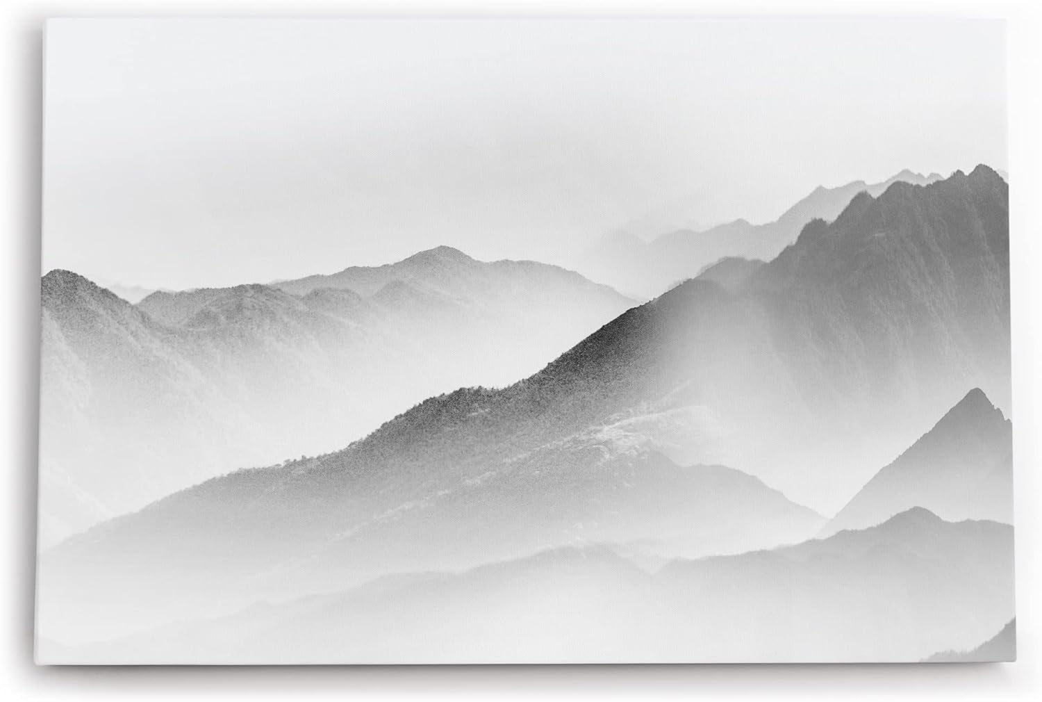 Paul Sinus Wandbild 120x80cm Schwarze weiße Berglandschaft Berge Gebirge Fotokunst