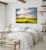 Paul Sinus Wandbild 120x80cm Landschaft Felder Himmel Natur Gelb Horizont