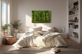Sinus Art Wandbild 120x80cm Dichte Baumreihen und leuchtendes Laub schaffen eine friedliche, harmonische Stimmung