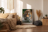 Paul Sinus Wandbild in 40x60cm The Silent Hunter – Faszinierendes Tigerporträt im Wasser in hoher Farbbrillanz