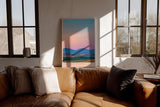 Paul Sinus Wandbild in 40x60cm The Color of Calm mit farbharmonischer Hügellandschaft im Abendlicht für entspannende Wandgestaltung