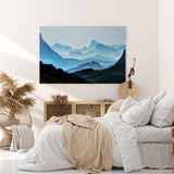 Paul Sinus Wandbild 120x80cm Berge Gebirge Bergkette Natur Nebel Himalaya