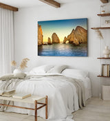 Paul Sinus Wandbild 120x80cm Cabo San Lucas Meer Felsen Sonnenuntergang Vögel