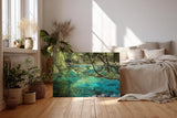 Sinus Art Wandbild 120x80cm Die Äste im Vordergrund und das klare Wasser erzeugen Tiefe und beruhigende Natürlichkeit