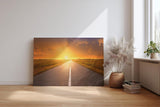 Sinus Art Wandbild 120x80cm Straße führt ins Licht und erzeugt Tiefe und symbolische Weite