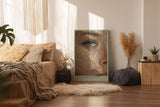 Paul Sinus Wandbild in 40x60cm The Ornamented Soul – Detailreiches Porträt mit ornamentaler Goldprägung und blauem Auge