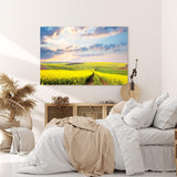 Paul Sinus Wandbild 120x80cm Landschaft Felder Himmel Natur Gelb Horizont