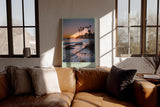 Paul Sinus Wandbild in 40x60cm The Last Light mit malerischem Sonnenuntergang und Palmenküste für stimmungsvolle Wandgestaltung