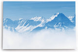 Paul Sinus Wandbild 120x80cm Berge Schneegipfel Alpen Blau Weiß Natur