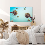 Wandbild 120x80cm Palmen Süden Sonnenschein Sommer Himmel Kunstvoll