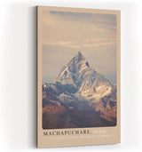 Paul Sinus Kunstdruck 40x60cm Machapuchare mit Himalaya-Gipfel in Nepal vor ruhigem Himmel