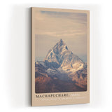 Paul Sinus Kunstdruck 40x60cm Machapuchare mit Himalaya-Gipfel in Nepal vor ruhigem Himmel
