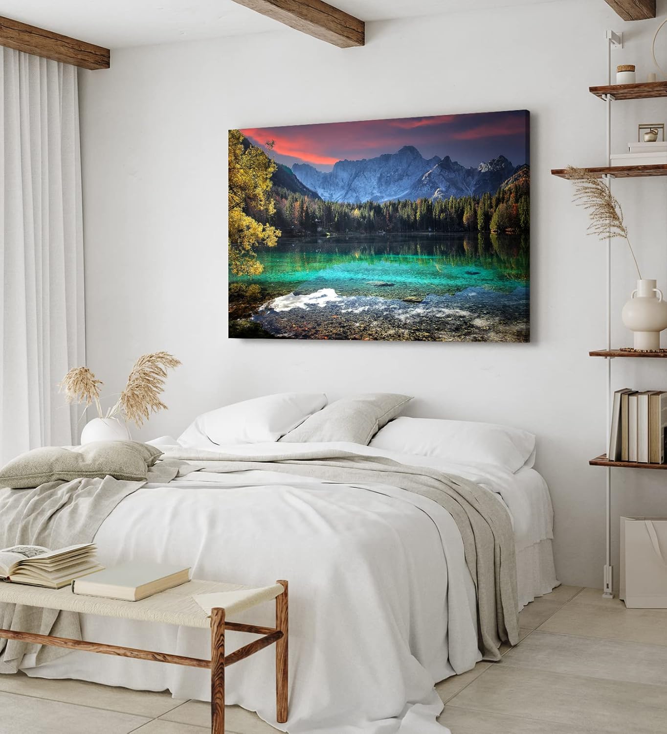 Paul Sinus Wandbild 120x80cm Laghi di Fusine See in Italien Berge Alpen