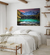 Paul Sinus Wandbild 120x80cm Laghi di Fusine See in Italien Berge Alpen