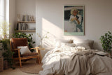 Paul Sinus Wandbild in 40x60cm The Blonde Vendetta – Blonde Frau mit Pistole im Retro-Pin-up-Stil