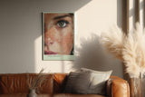 Paul Sinus Wandbild in 40x60cm Pure Beauty hyperrealistisches Porträt eines grünen Auges umgeben von Wasserperlen