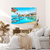 Paul Sinus Wandbild 120x80cm Sizilien italienische Küstenstadt Mittelmeer Hafen Trapani