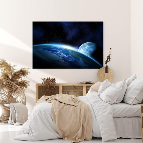 Paul Sinus Wandbild 120x80cm Erde Mond Universum Sterne All Planet Weltall