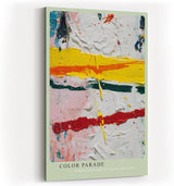 Paul Sinus Wandbild in 40x60cm Color Parade Abstrakte Komposition mit kräftigen Farbbalken und pastosen Strukturen