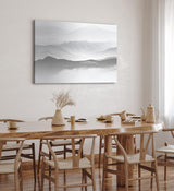 Paul Sinus Wandbild 120x80cm Berglandschaft Berge Gebirge Wolken Nebel Grau