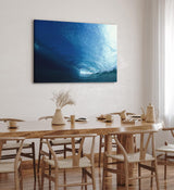 Paul Sinus Wandbild 120x80cm Welle von Innen Surfen Blau Ozean Meer Kunstvoll
