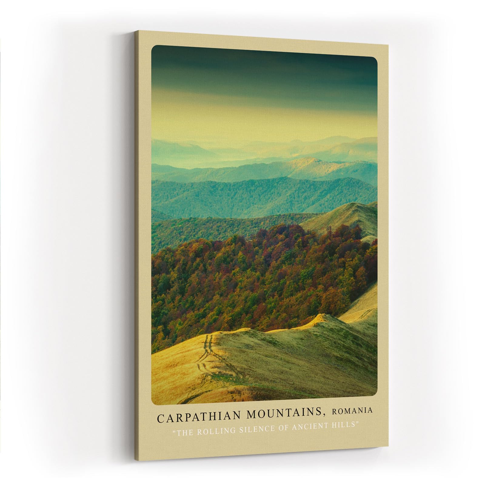 Paul Sinus Kunstdruck 40x60cm Carpathian Mountains mit sanften Hügeln in Rumänien