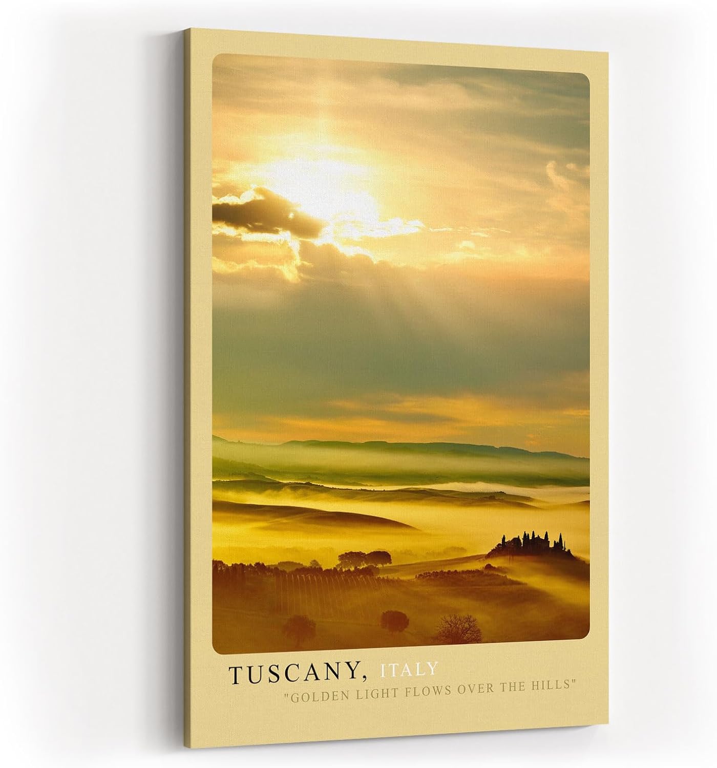Paul Sinus Kunstdruck 40x60cm Toskana Italien Sonnenaufgang Landschaft Hügel Licht Tuscany Italy