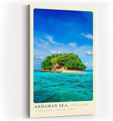 Paul Sinus Kunstdruck 40x60cm Andaman Sea Thailand tropische Insel im türkisblauen Meer unter blauem Himmel