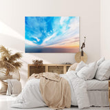 Paul Sinus Wandbild 120x80cm Himmel Meer Horizont Wolken Blau Sonnenuntergang