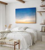 Paul Sinus Wandbild 120x80cm Sonnenuntergang blauer Himmel Wolken Minimal