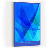 Paul Sinus Wandbild in 40x60cm Oceanic Layers – Abstrakte Tiefen in Blau für moderne Raumgestaltung