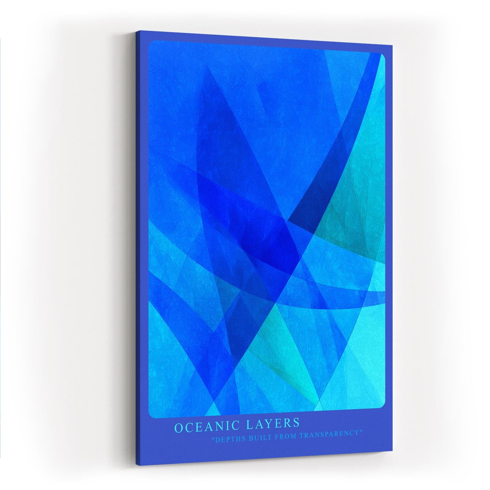 Paul Sinus Wandbild in 40x60cm Oceanic Layers – Abstrakte Tiefen in Blau für moderne Raumgestaltung