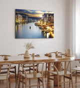 Paul Sinus Wandbild 120x80cm Venedig Abend Gondel Italien Sonnenuntergang