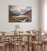 Paul Sinus Wandbild 120x80cm Glen Etive Bucht Schottland Berge Fluss schottische Landschaft