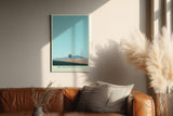 Paul Sinus Wandbild in 40x60cm einzelner Baum vor weiter Landschaft – minimalistisches Naturmotiv mit harmonischer Farbgebung