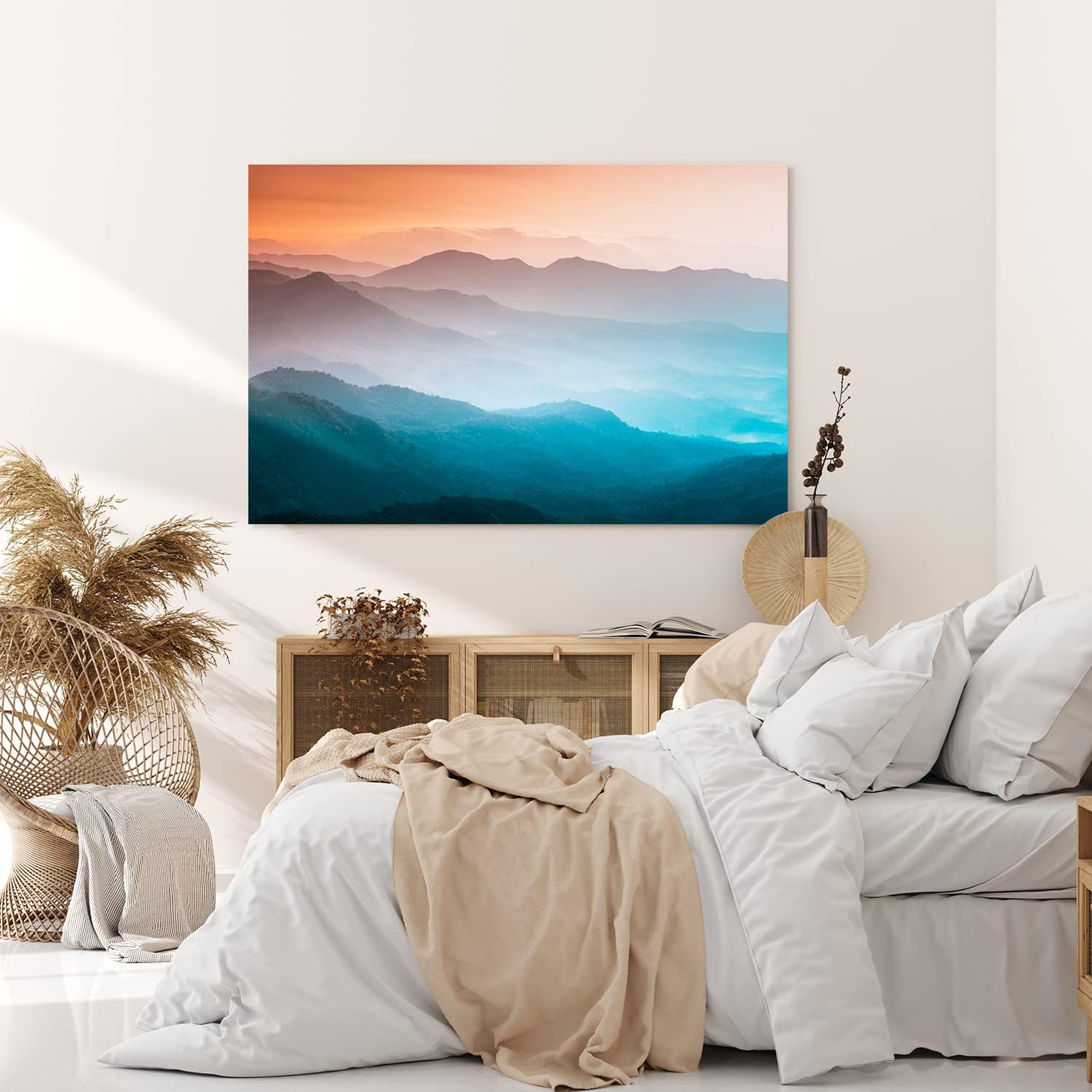 Paul Sinus Wandbild 120x80cm Berge Gebirge Bergkette Himmel Wolken