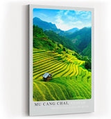 Paul Sinus Kunstdruck 40x60cm Mu Cang Chai – vietnamesische Reisterrassen im satten Grün