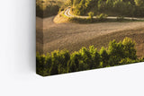 Paul Sinus Wandbild 120x80cm Toskana Landschaft Italien Finca Morgentau Grün