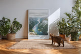 Paul Sinus Kunstdruck 40x60cm Nærøyfjord Norwegen mit spektakulärer Fjordlandschaft und Bergen