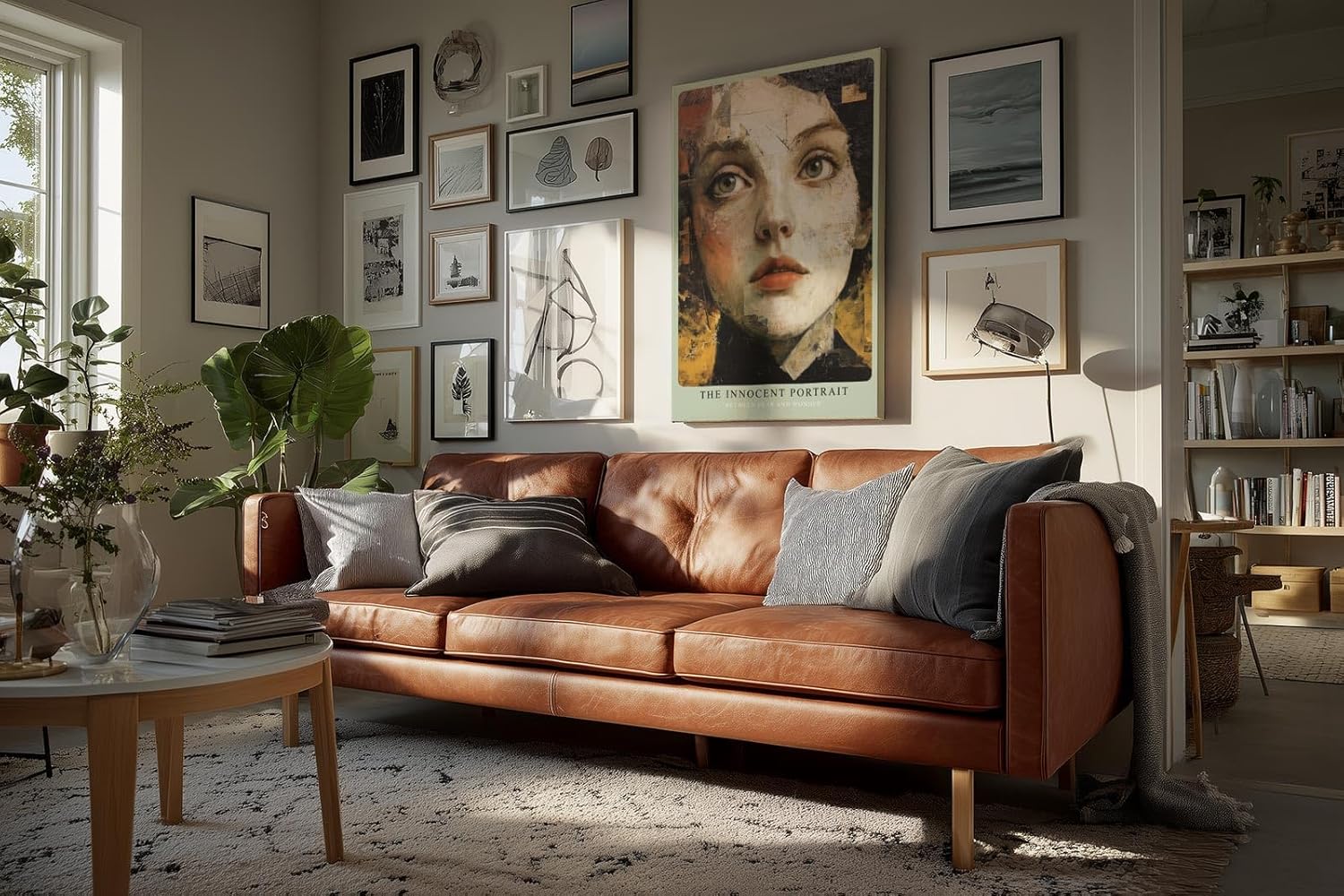 Paul Sinus Wandbild in 40x60cm modernes Frauenporträt in Collagenoptik – facettenreiche Kunst für zeitgemäße Wohnund Arbeitsräume