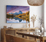Paul Sinus Wandbild 120x80cm Lago Fed?ra See in Italien Alpen Alpensee Berge