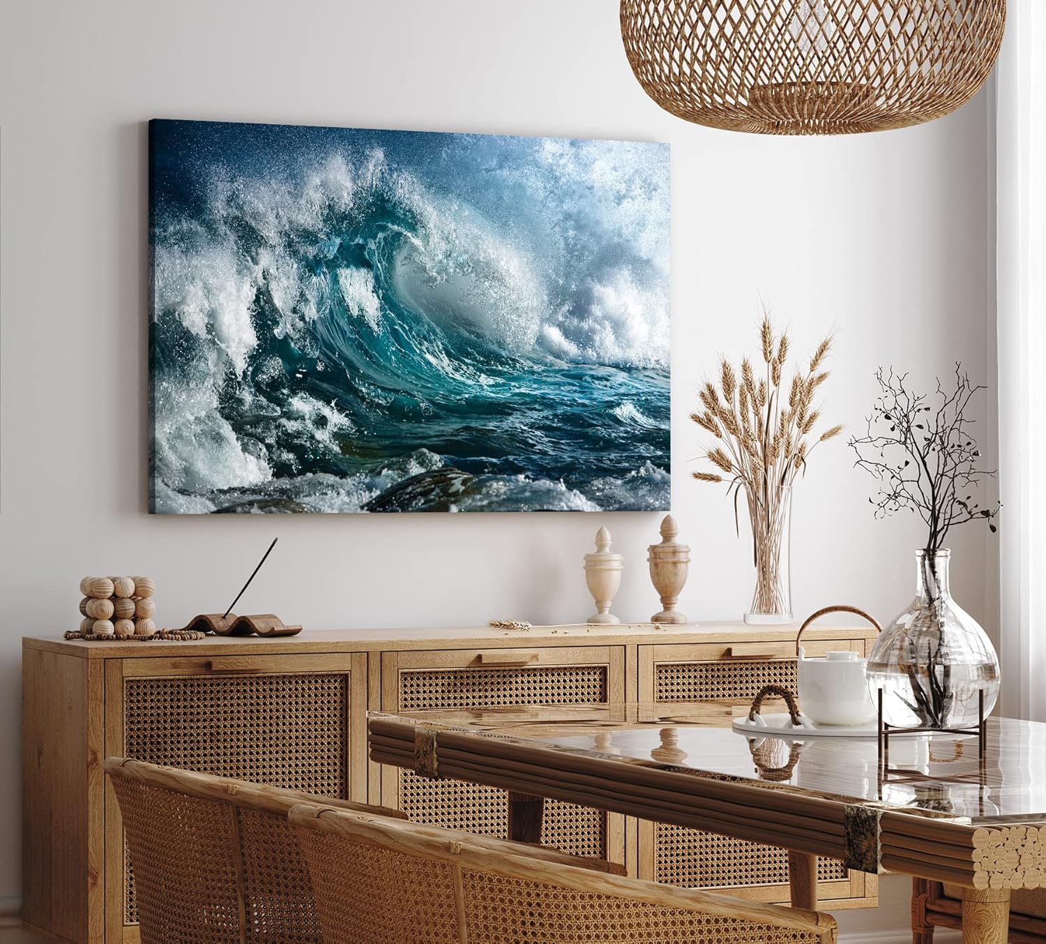Paul Sinus Wandbild 120x80cm Welle Wasser Meer Ozean Surfen Natur Naturgewalt